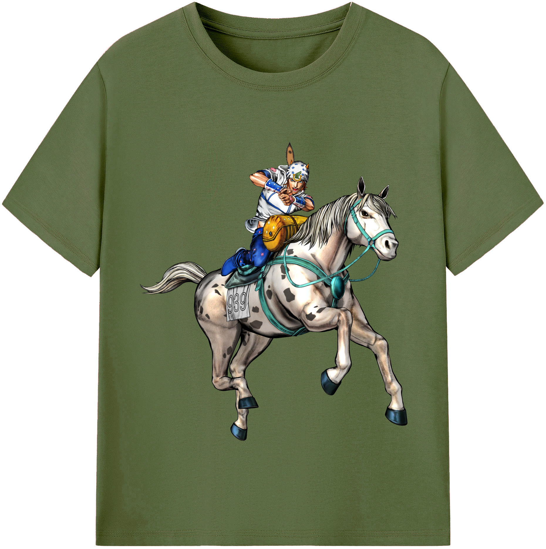 （画像用） ジョジョの奇妙な冒険 ジョナサン?ジョースター JoJo's Bizarre Adventure Jonathan Joestar 綿100％半袖Tシャツ（フロントプリント）